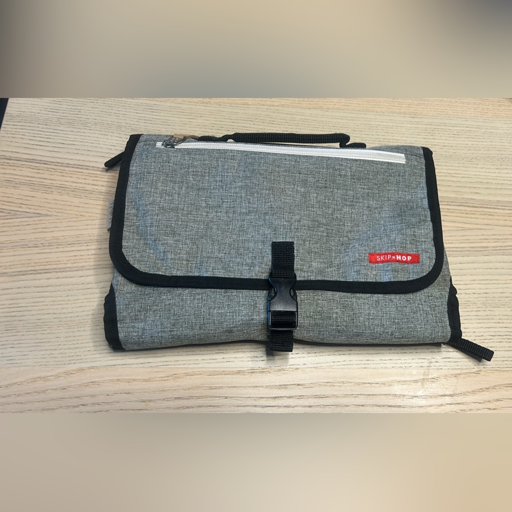 Skip Hop Black and Gray baby diaper changing pad